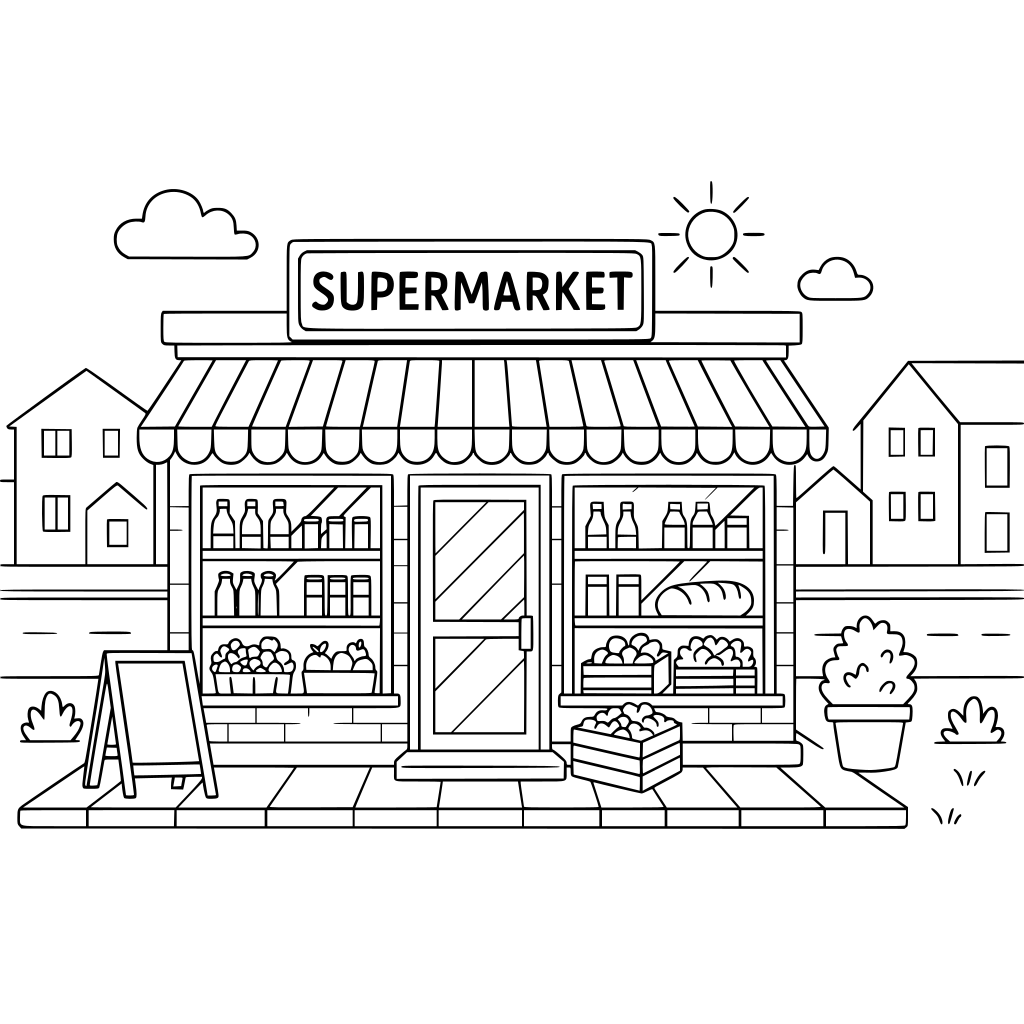 Small neighborhood supermarket