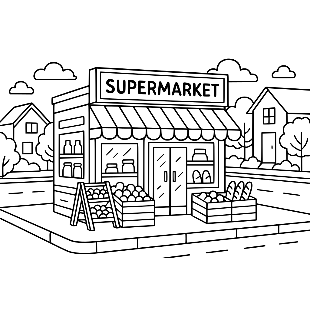 Small neighborhood supermarket