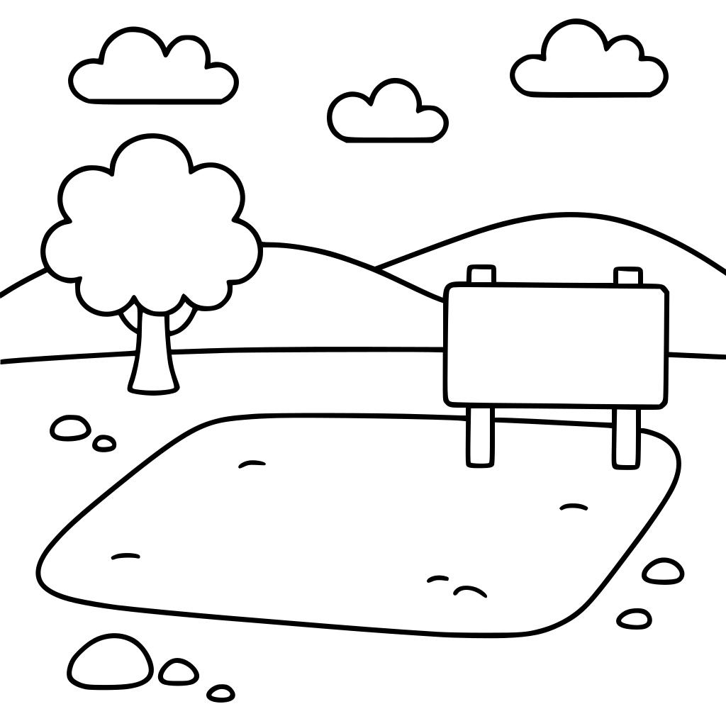 An empty construction lot before construction begins, a small friendly tree on o